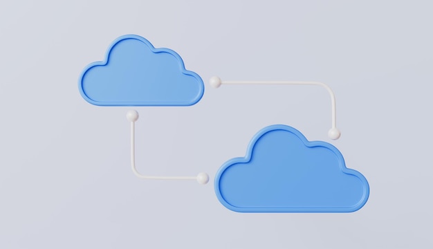 sync cloud computing technology online data storage for business network concept