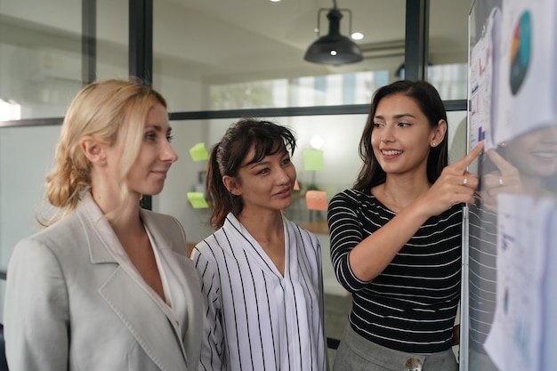 Synergie op de werkplek creëren Shot van een groep jonge ontwerpers die samenwerken in een kantoor