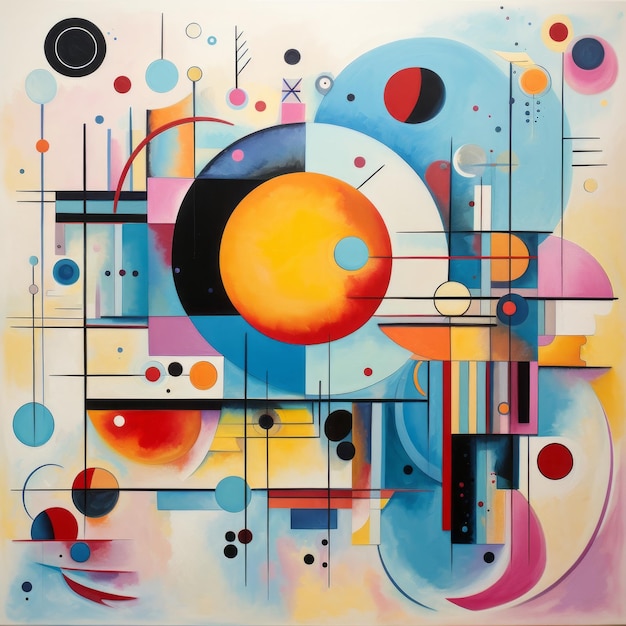 Synesthetic Symphony Exploring Abstraction and Transcendence in the Spirit of Wassily Kandinsky