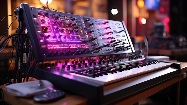 Foto synthesizer hd 8k wallpaper stock fotografie afbeelding