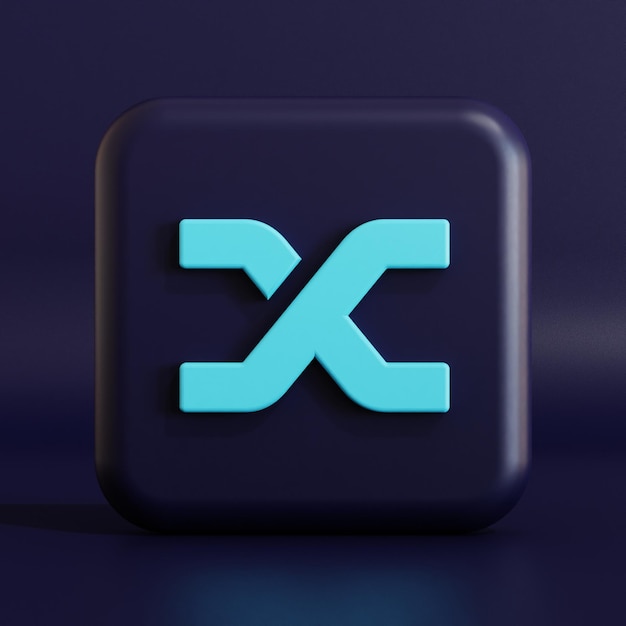 Символ криптовалюты Synthetix логотип 3d Иллюстрация