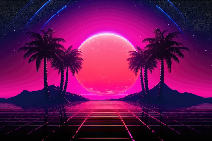 Foto synthwave driehoek fotorealistische generatieve ai beeld weber