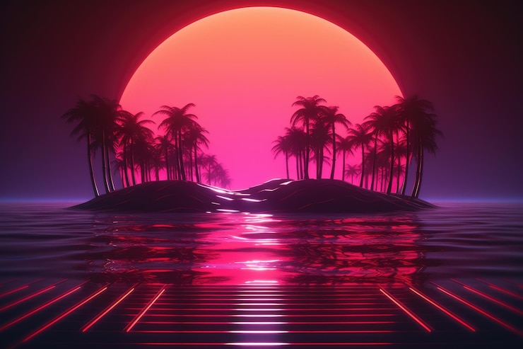 Foto synthwave driehoek fotorealistische generatieve ai beeld weber