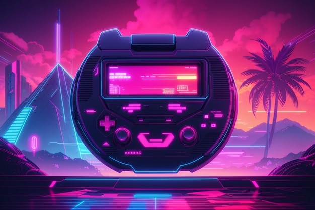 Synthwave Elegance Gaming Wallpaper