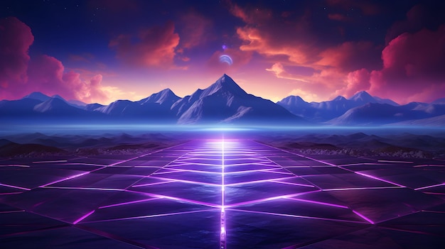 synthwave futuristic background