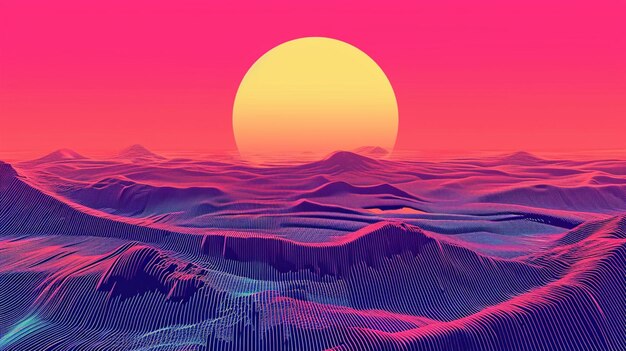 synthwave retrowave sun