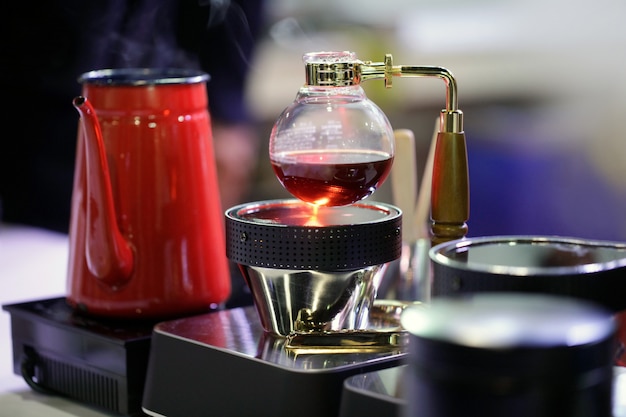 Syphon Coffee Maker Cafe coffee, Coffee Shop Work 