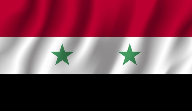 シリアの国旗写真 3D