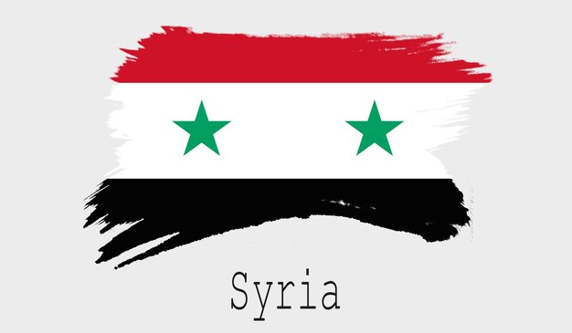 Syria flag on white background