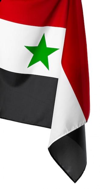 Syria flag on white