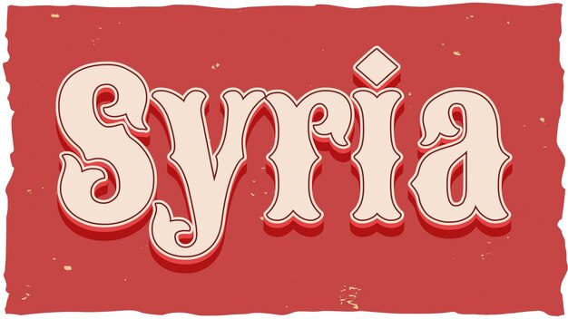 Photo syria vintage text