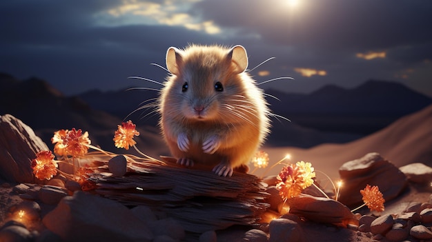 syrian hamster HD 8K wallpaper Stock Photographic Image