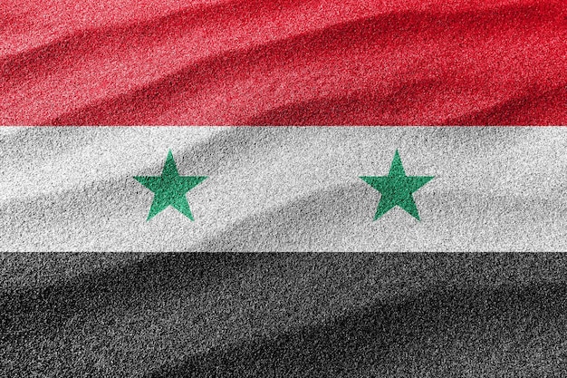 Syrië zand vlag, nationale vlag zand achtergrond