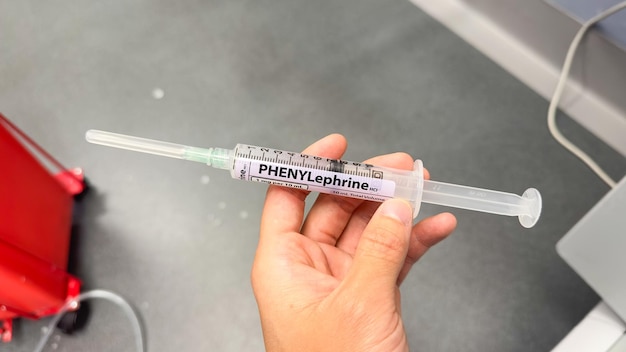 A syringe with the word phenolic on it