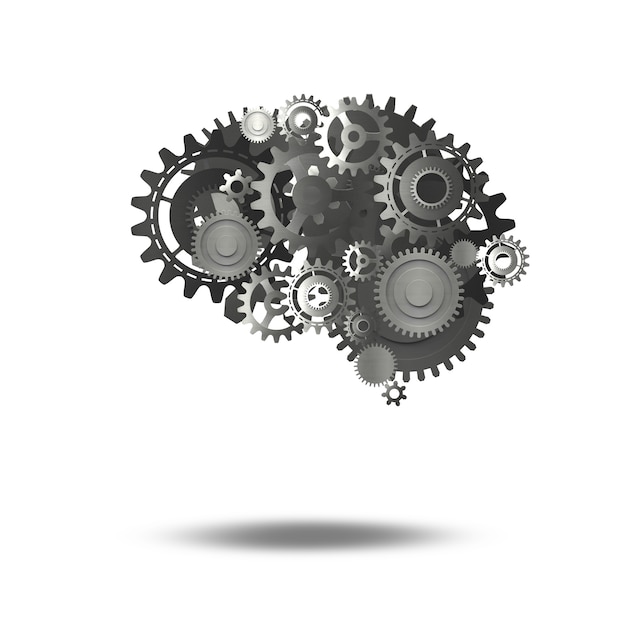 System of mechanical gears as a human brain