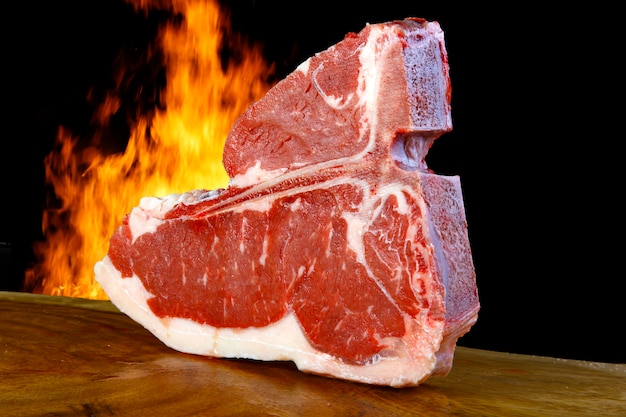 T Bone steak raw