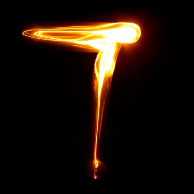 T - Pictured by light letters