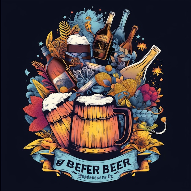 T-shirt bierfestival ontwerp vector illustratie