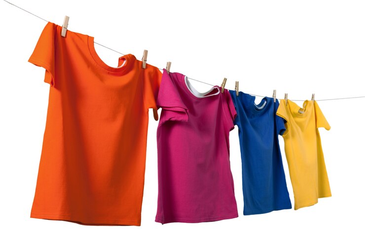 Photo t-shirt clothing shirts hanging laundry isolated clean