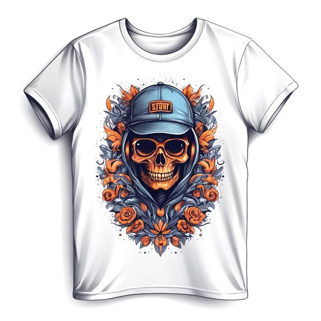 T shirt Design Illustration On White Background