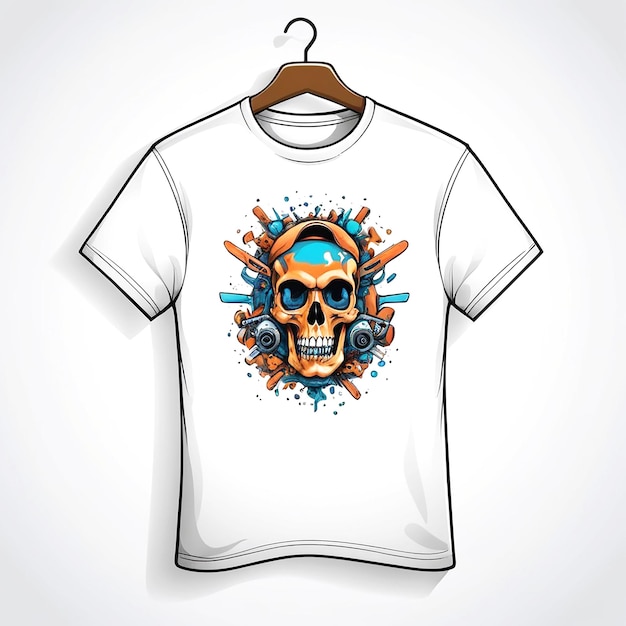 Photo t shirt design illustration on white background