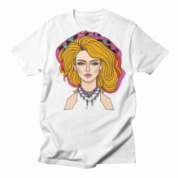 T shirt Design Illustration On White Background