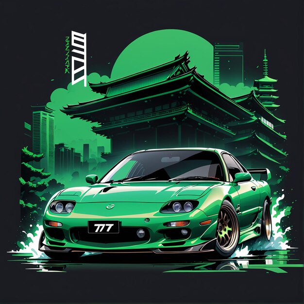 Photo t shirt design mazda rx 7