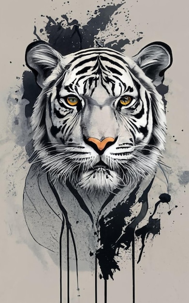 t shirt ink art of tiger niche