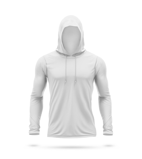 T-shirt met kap op witte achtergrond