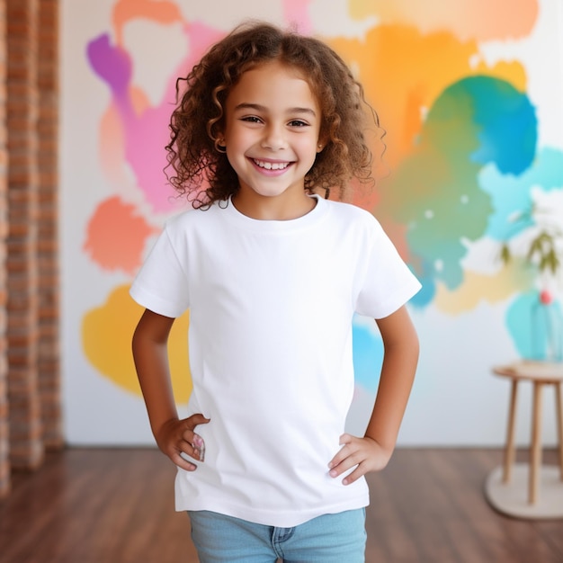 T shirt mock up for kids pastel colors 2