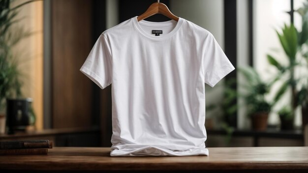 Photo t shirt mockup in a beautiful background