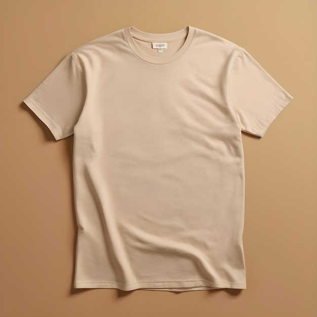 Foto t-shirt mockup met beige achtergrond