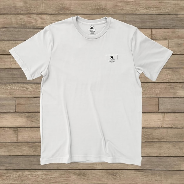 T-shirt mockup op houten textuur achtergrond gegenereerd door AI