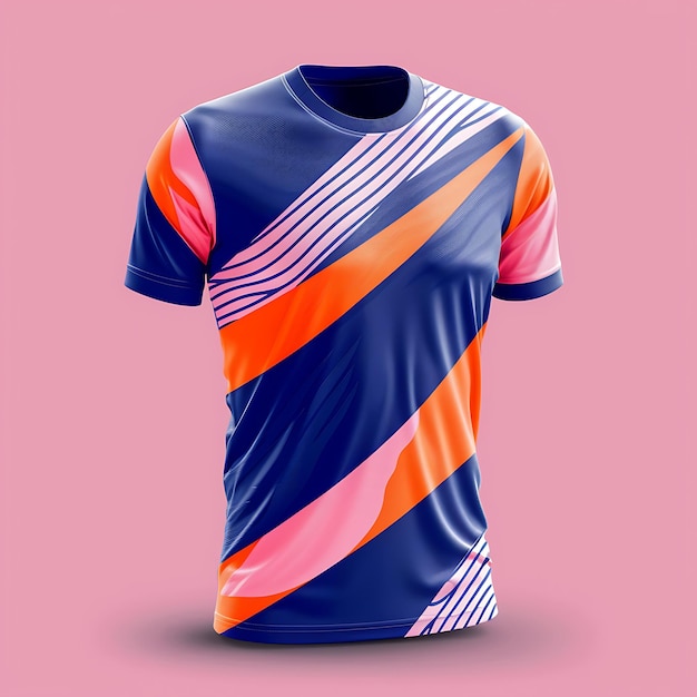 T-shirt mockup sport trui streep ontwerp voor voetbal voetbal racing game sport trui abstract