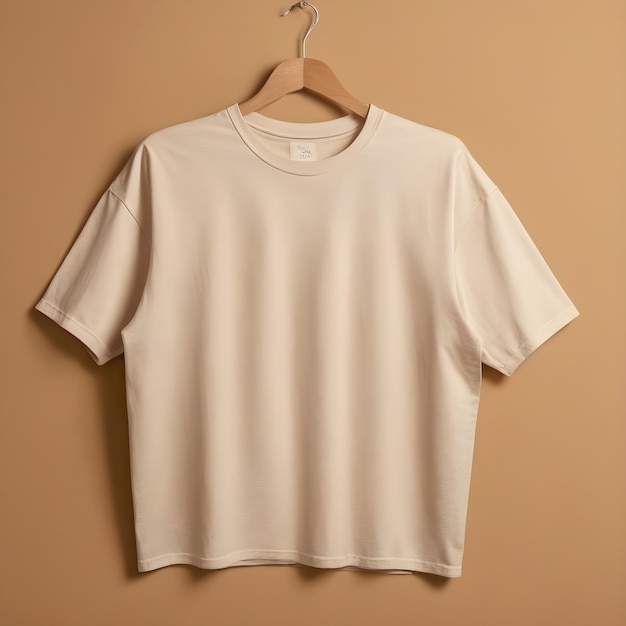 t shirt mockup with beige background