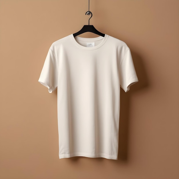 t shirt mockup with beige background