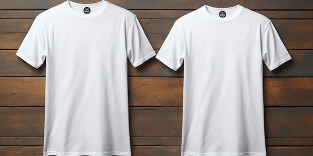 T-shirt mockup Witte lege t-shirt voor- en achterkant mannenkleding met heldere aantrekkelijke kleding t-shirt modellen sjabloon