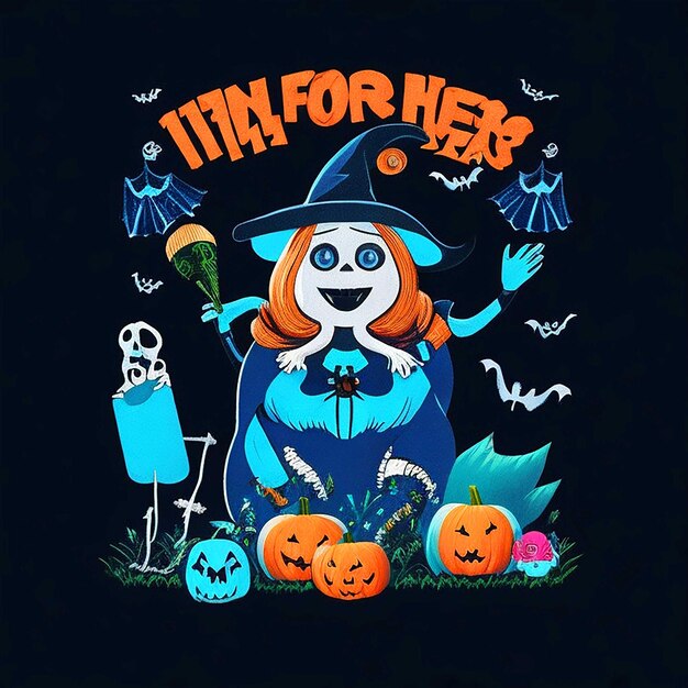 Foto t-shirt ontwerp halloween puns voeg slimme halloween-thema puns in uw ontwerp zwarte rug