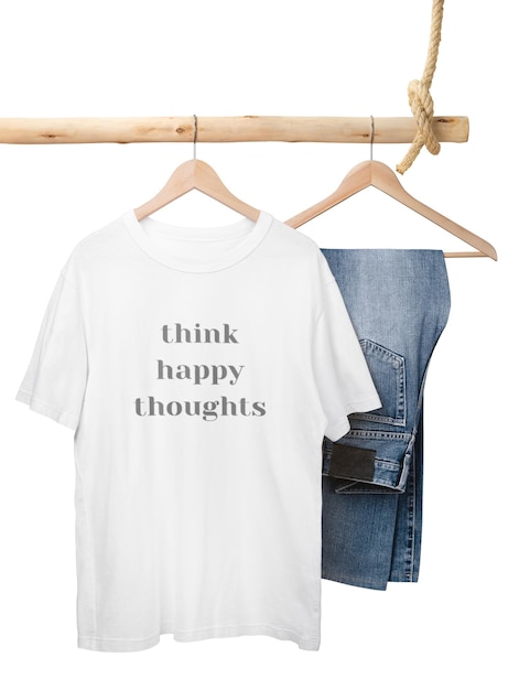 T-shirt png wit eenvoudige mode met citaten transparant ontwerp transparante achtergrond