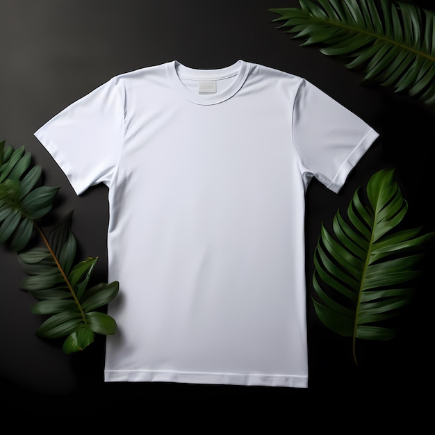 Premium AI Image | t shirt template mockup white tshirt on gray with ...