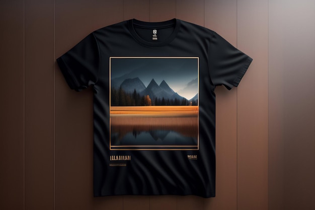 A t - shirt that says'mountains'on it