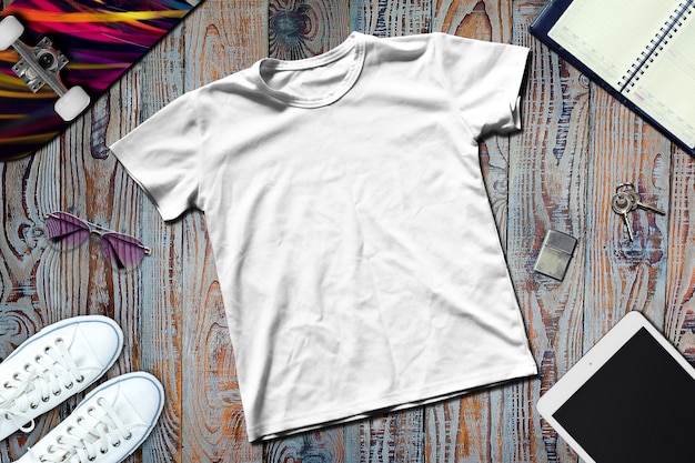 t-shirt in a travel scene
