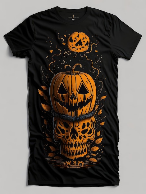 T-shirtontwerp van generatief Halloween AI