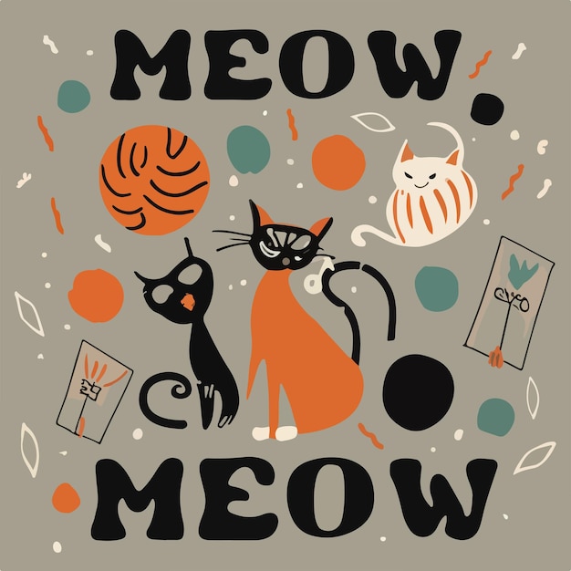 Foto t-shirtontwerp voor katten