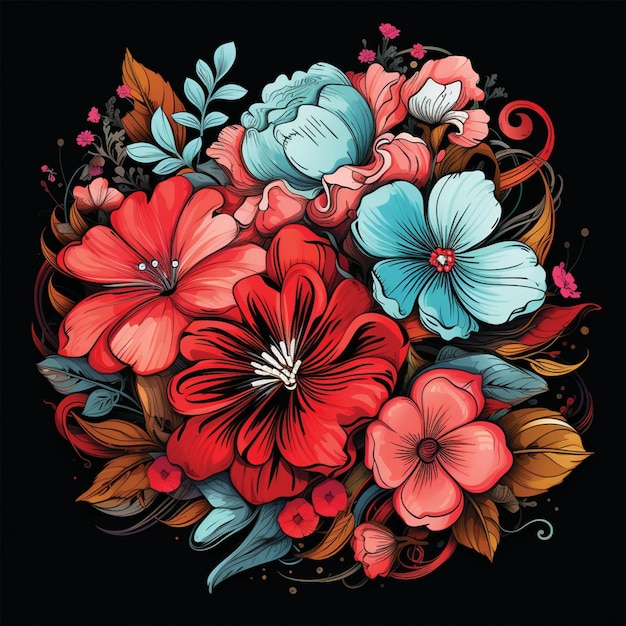T-shirtontwerpen met bloemen