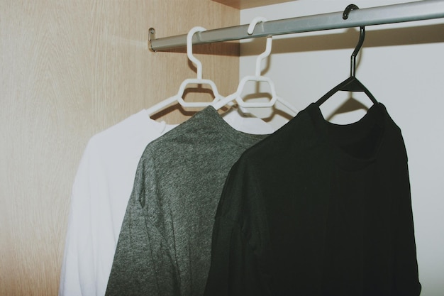 Photo t-shirts in closet