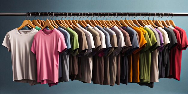 T-shirts op hangers