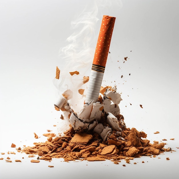 Tabaksvrije afbeeldingen op een witte achtergrond