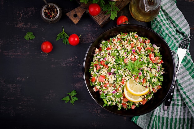 Tabbouleh salad. Traditional middle eastern dish