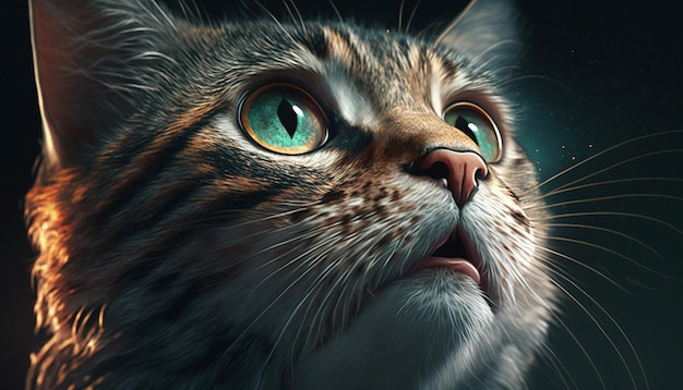 Tabby cat Ai generated art